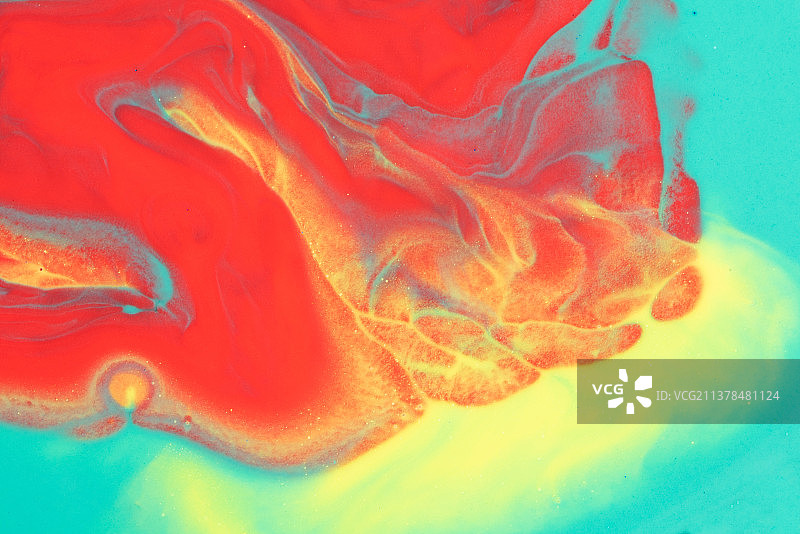 红色颜料液体流动背景图片素材