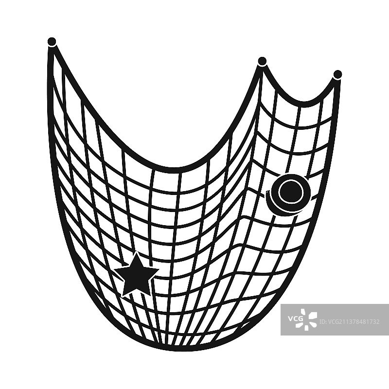 独立渔网和鱼标志图片素材