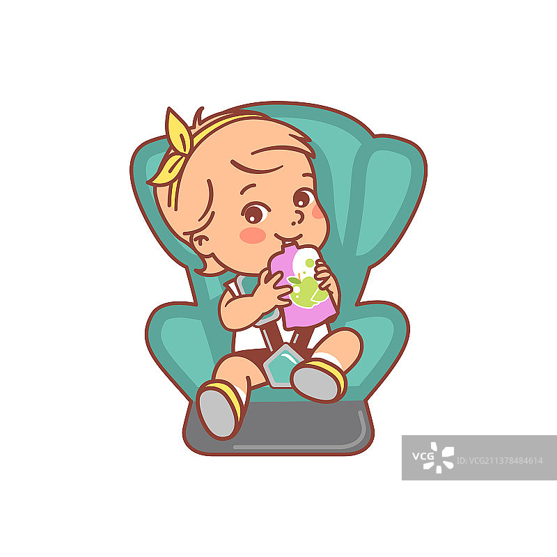 坐在汽车座椅上吃喝图片素材