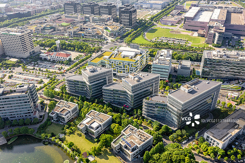 航拍上海张江高科技园区图片素材