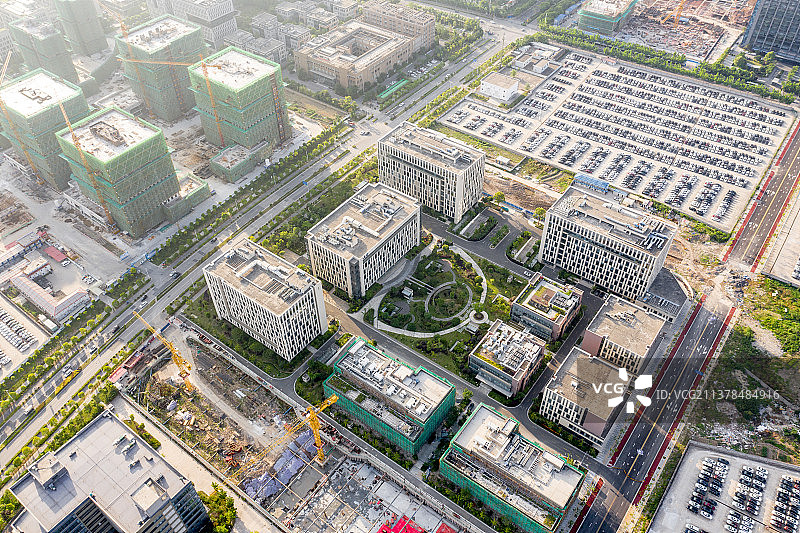 航拍上海张江高科技园区图片素材