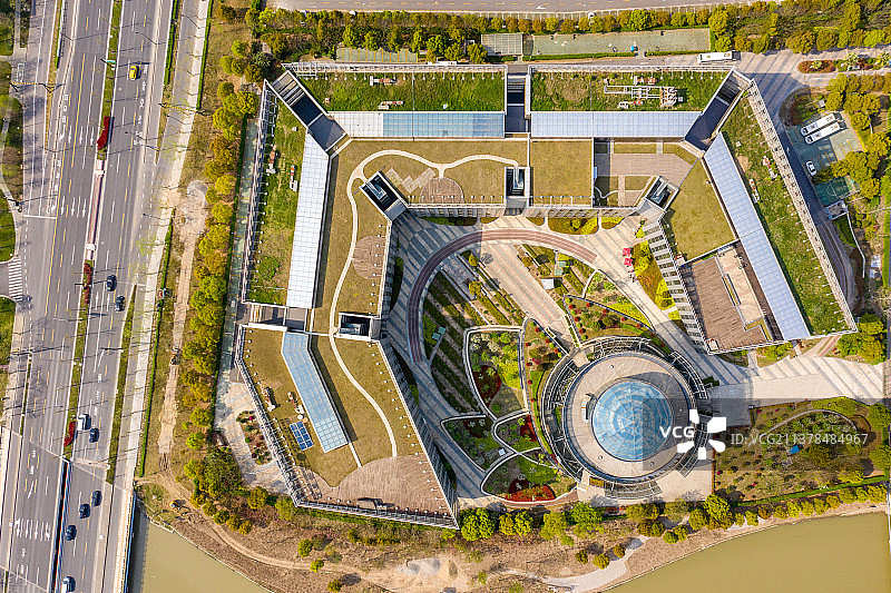 航拍上海张江高科技园区图片素材