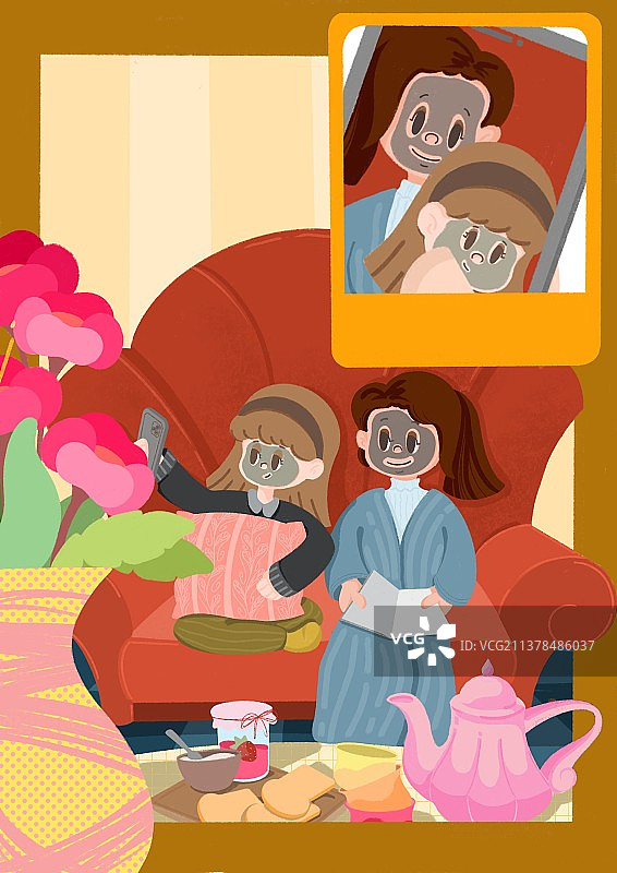 一起做面膜图片素材