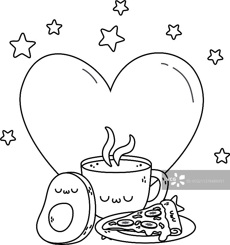 可爱卡通设计孤立示意图片素材