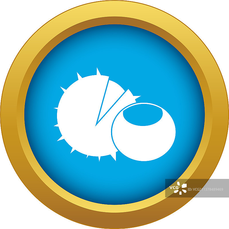 蓝色榛子图标图片素材