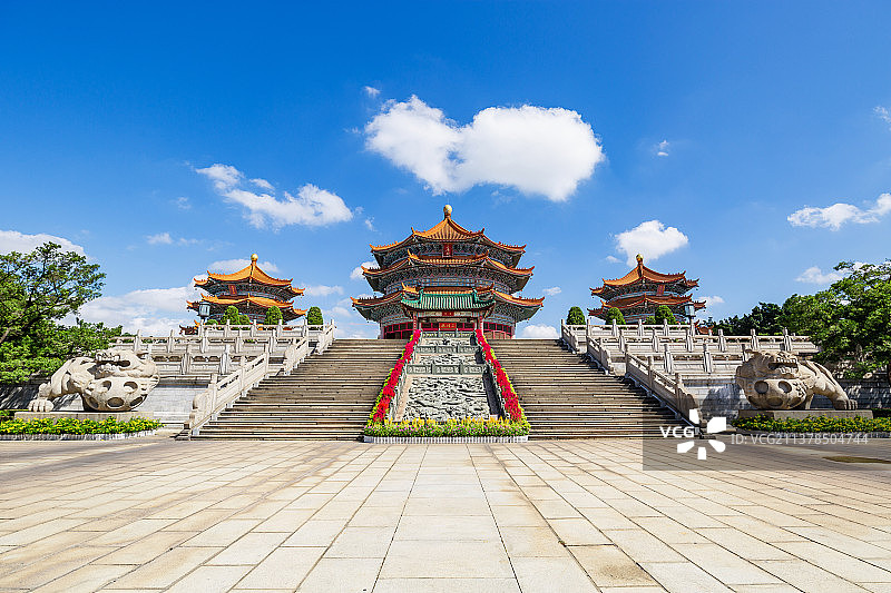 中国广州圆玄道观三清殿图片素材