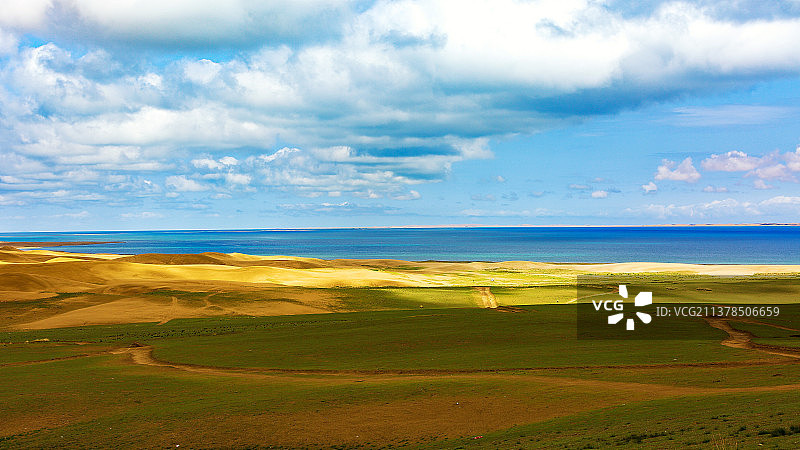 青海湖金沙湾图片素材