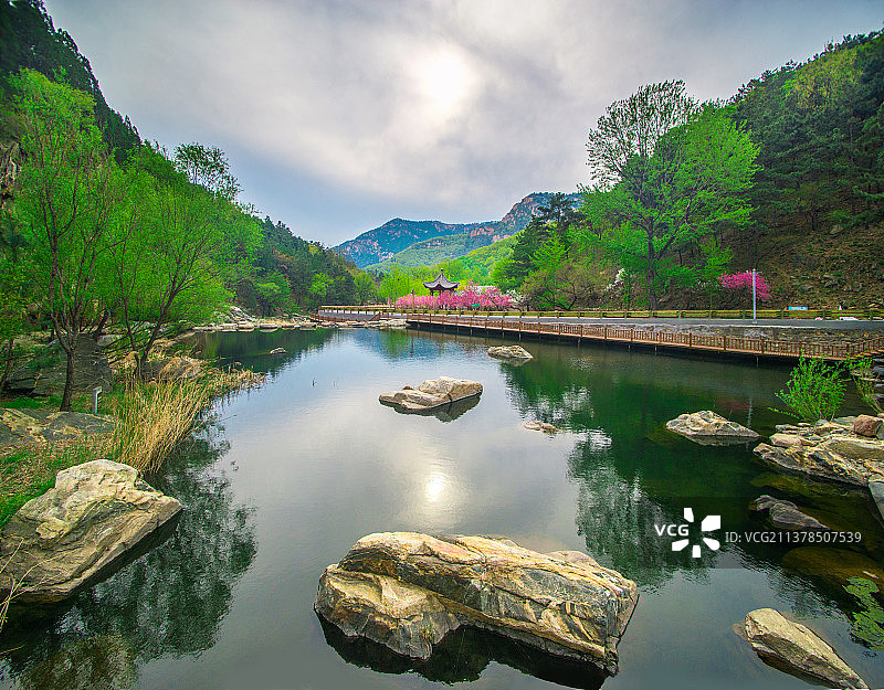 泰山桃花峪图片素材