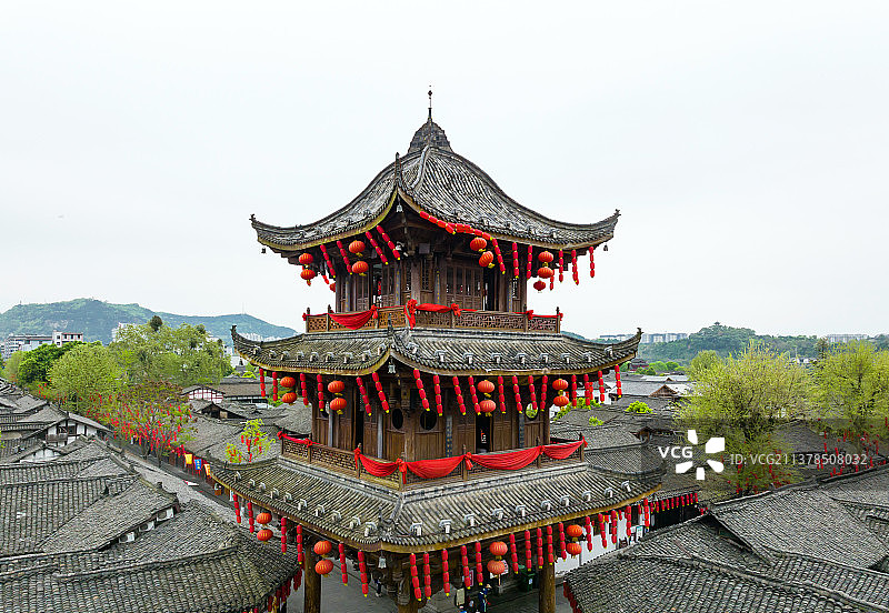 四川南充阆中古镇图片素材