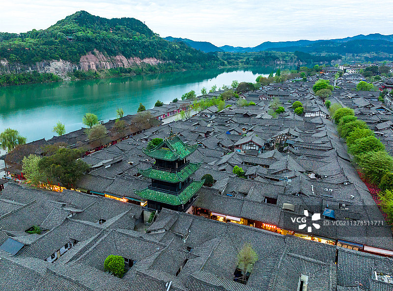 四川南充阆中古镇图片素材