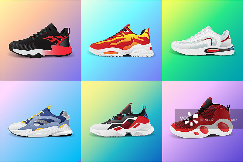 新款健身运动鞋套装图片素材
