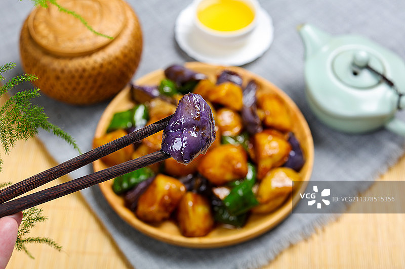 营养美味地三鲜图片素材