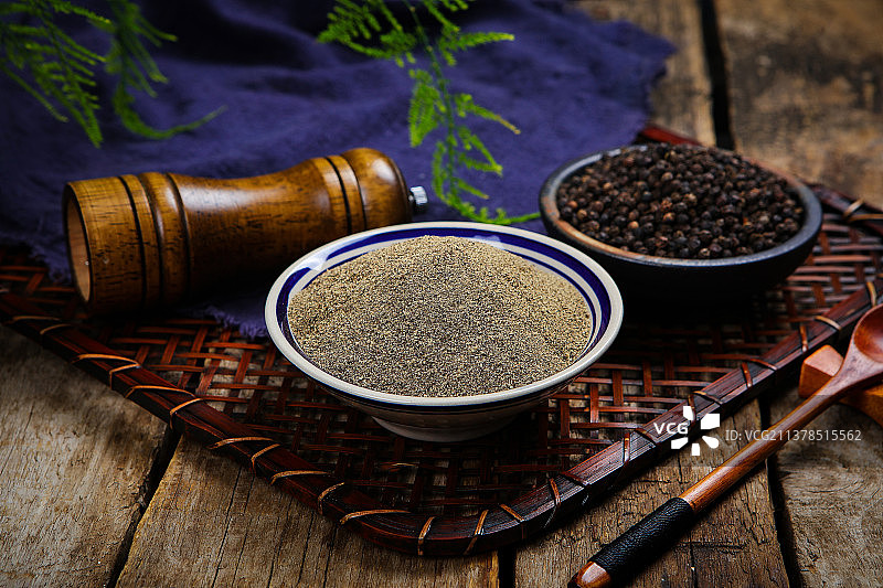 辛香调料黑胡椒粉图片素材
