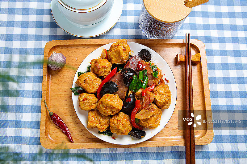 美味营养豆腐酿肉图片素材