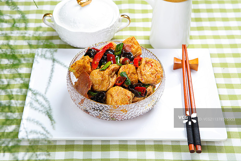 美味营养豆腐酿肉图片素材