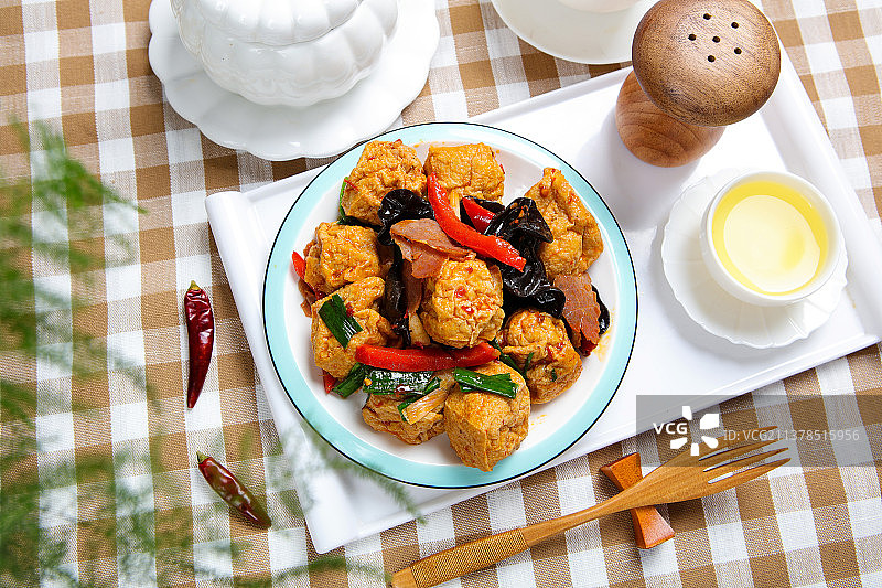 美味营养豆腐酿肉图片素材