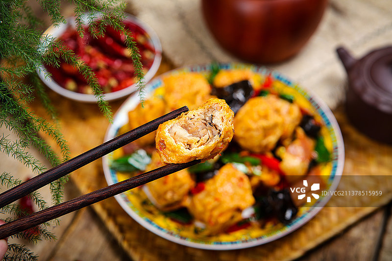 美味营养豆腐酿肉图片素材