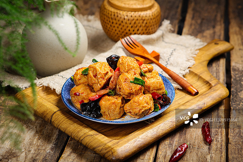 美味营养豆腐酿肉图片素材