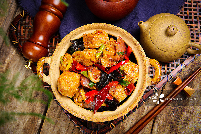 美味营养豆腐酿肉图片素材