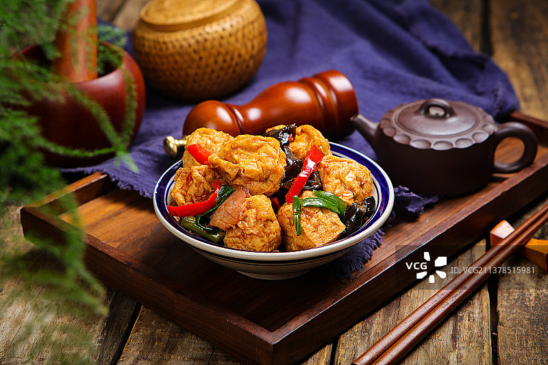 美味营养豆腐酿肉图片素材