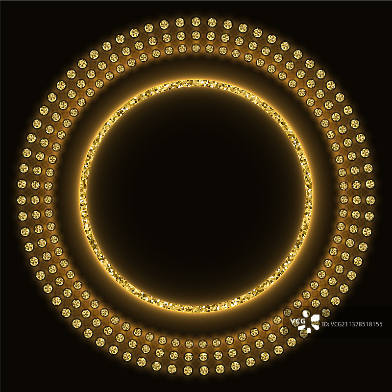 金色闪光圆形遮篷图片素材