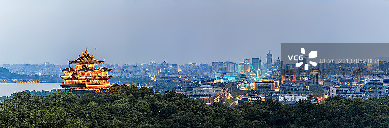杭州城市风光 城隍阁 环球中心图片素材