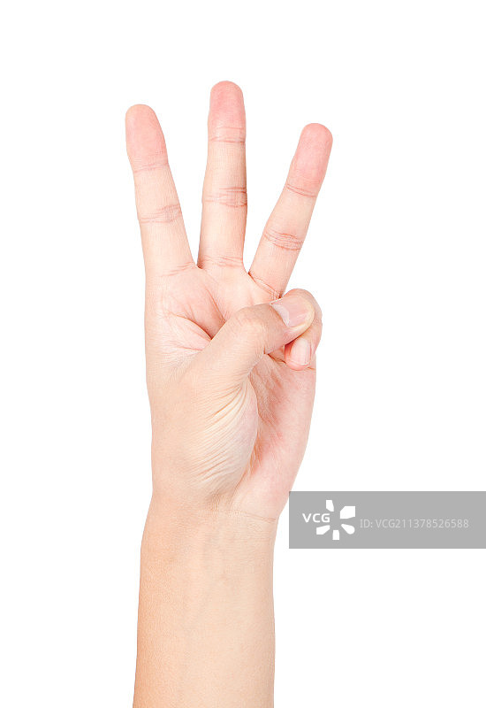 数字三的手势图片素材