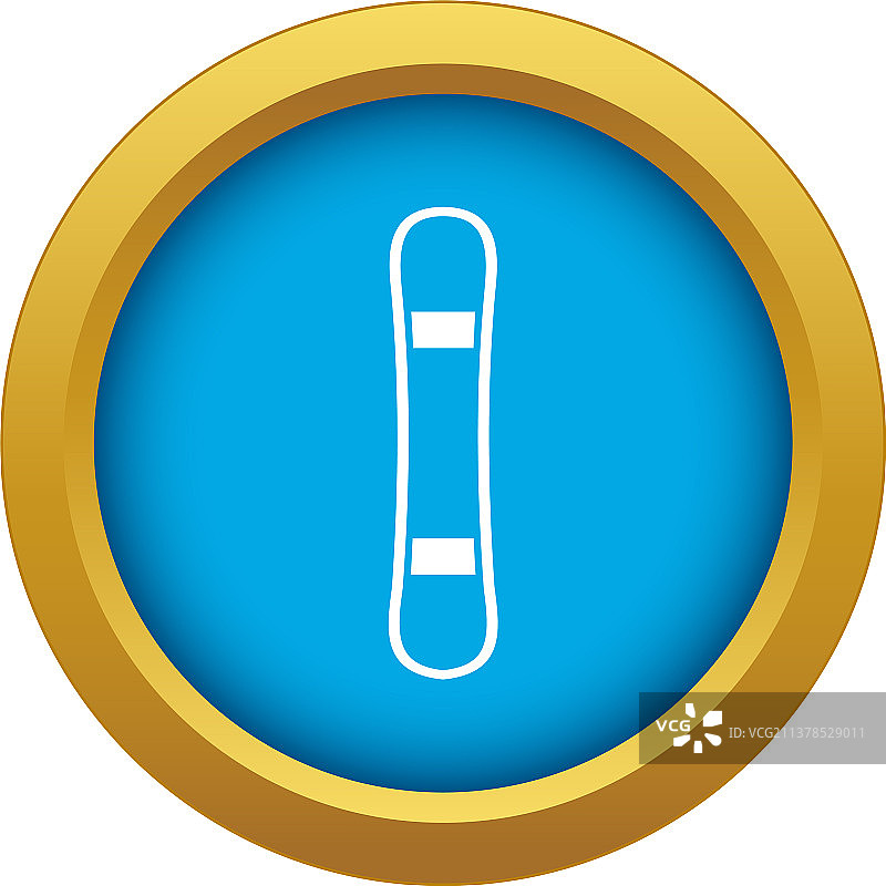 蓝色滑雪板运动板图标图片素材