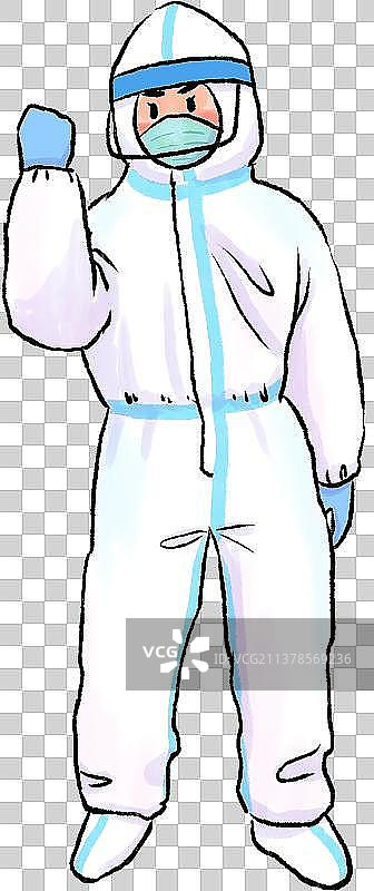 穿防护服的医护人员图片素材
