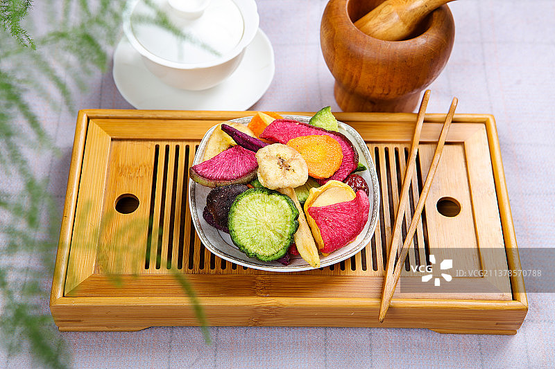 风味十足的美味果蔬脆图片素材