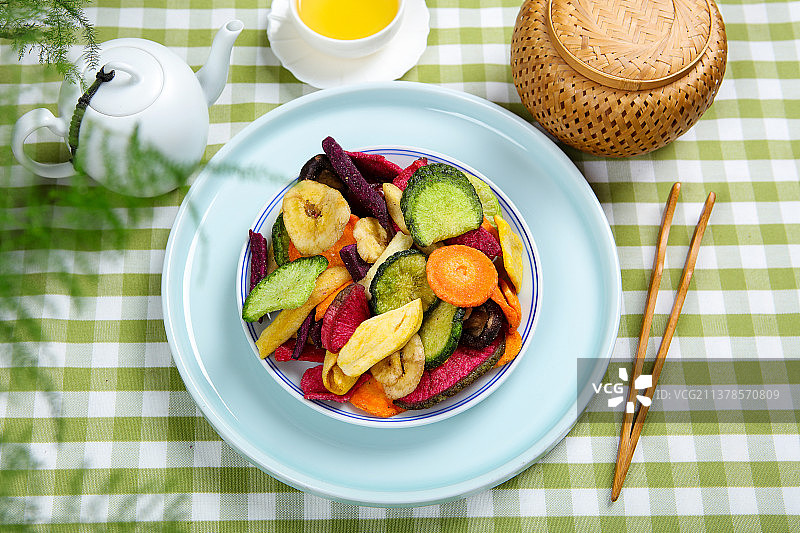 风味十足的美味果蔬脆图片素材