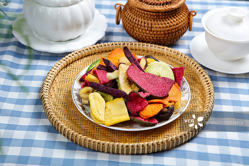 风味十足的美味果蔬脆图片素材