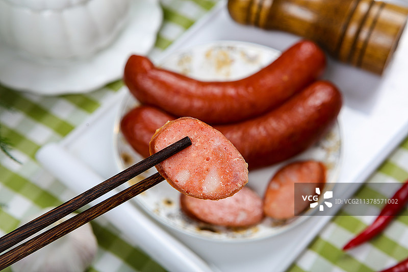 营养风味的哈尔滨红肠图片素材