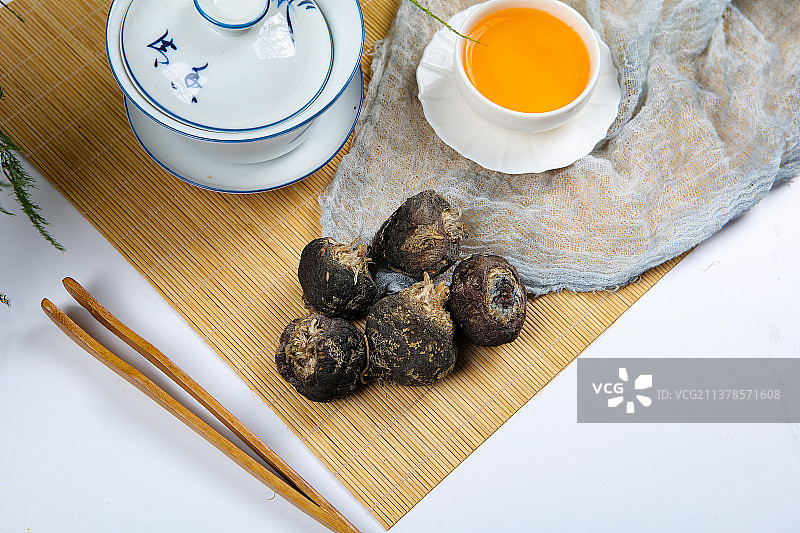 养生滋补的药材黑吗啡图片素材