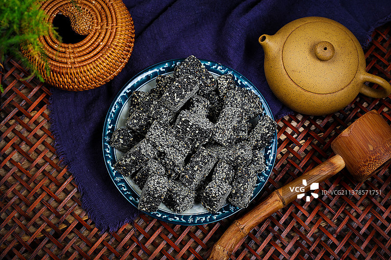 甜美健康的芝麻点心图片素材