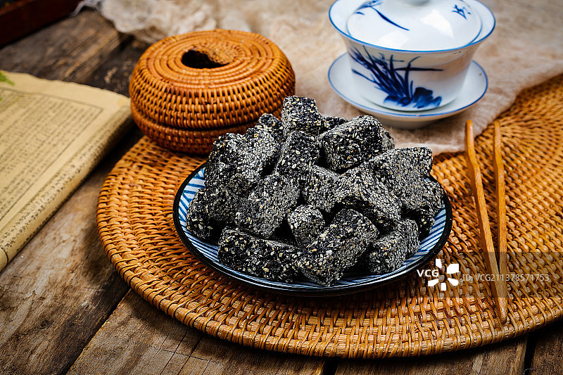 甜美健康的芝麻点心图片素材