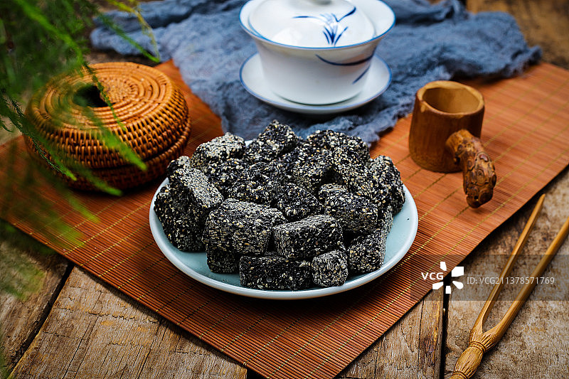 甜美健康的芝麻点心图片素材