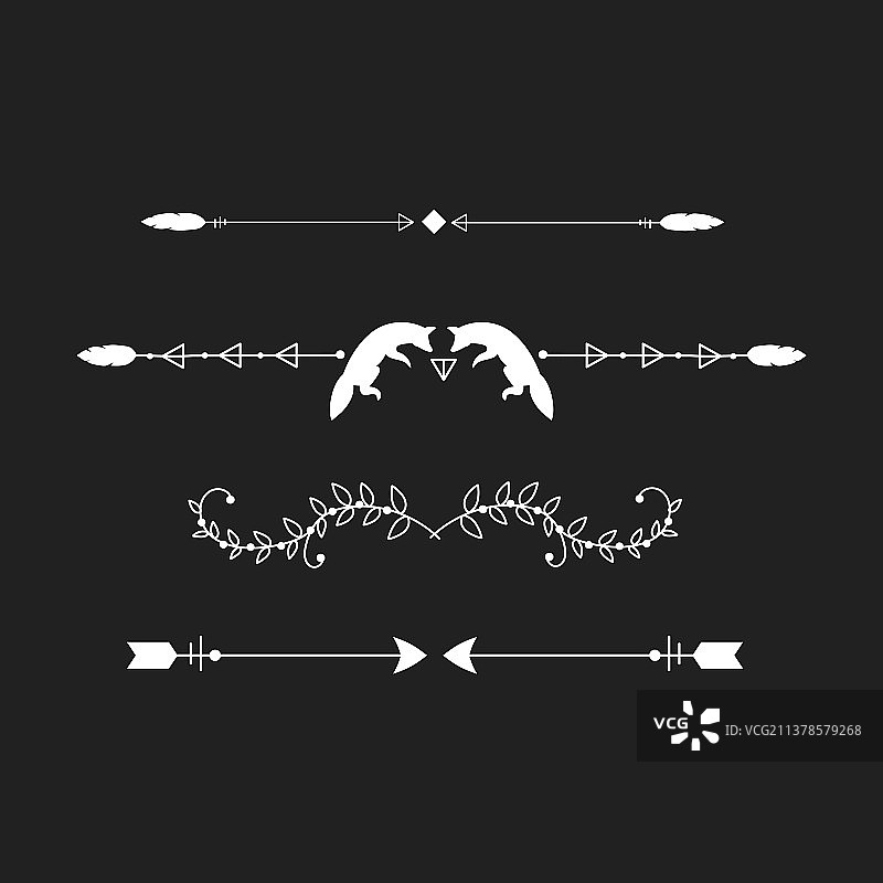 书法线条元素分隔线图片素材