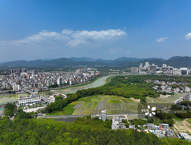 广东省惠州市龙门县龙门分塔山省级森林公园航拍图片素材