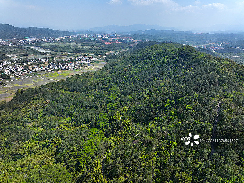 广东省惠州市龙门县龙门分塔山省级森林公园航拍图片素材