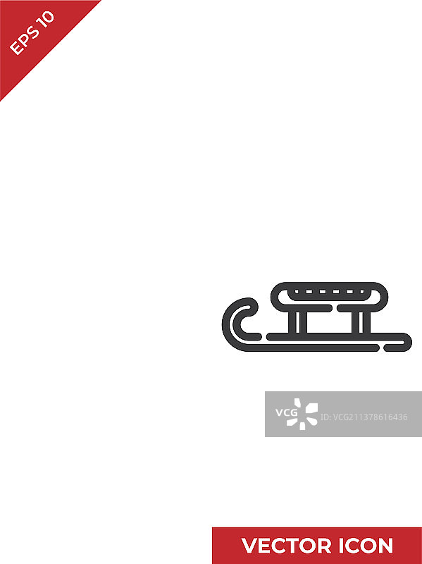 雪橇图标图片素材