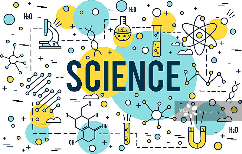 科学背景研究轮廓图标图片素材