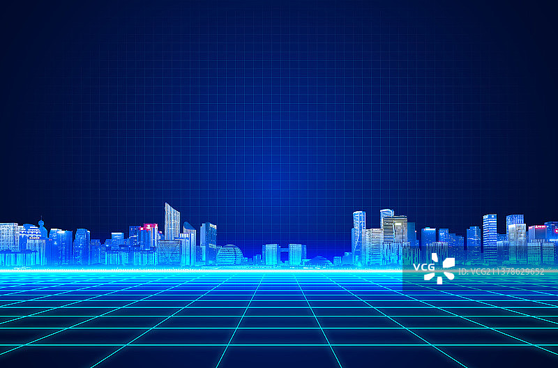 杭州科技光线城市建筑背景图片素材