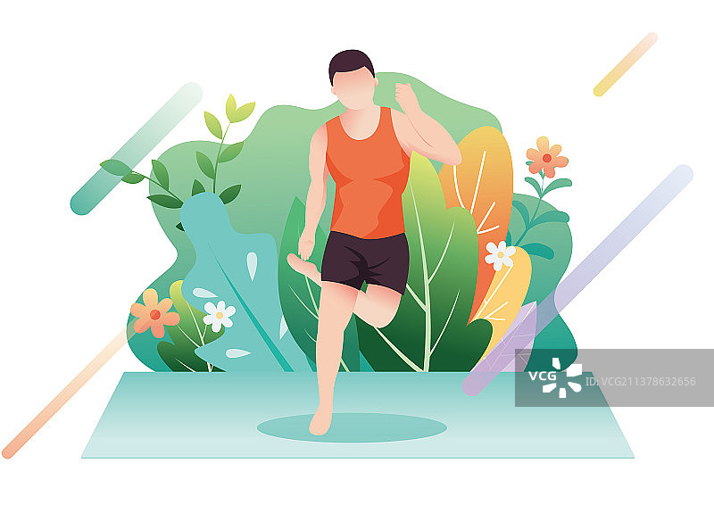 本草纲目毽子舞有氧健身操人物动作矢量海报图片素材