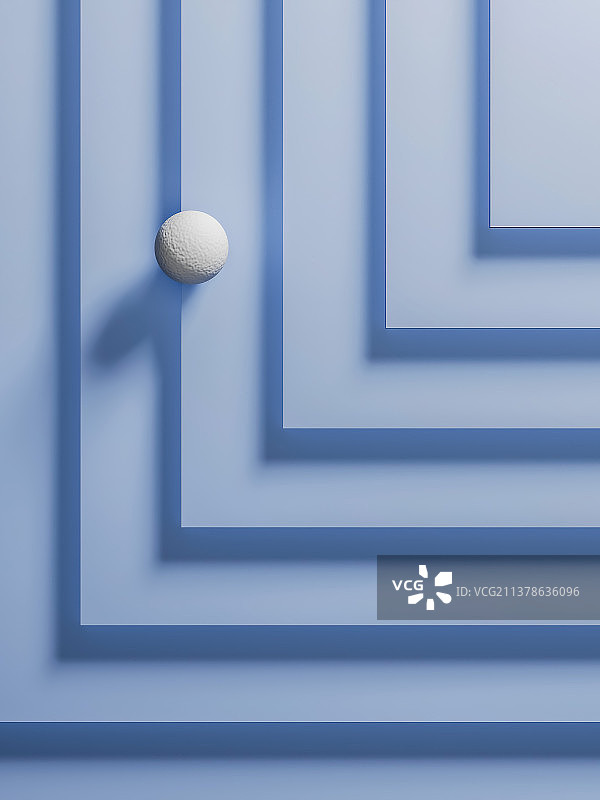 小球滚落阶梯的抽象概念风格图片素材