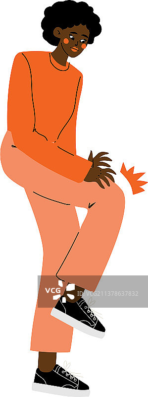 手牵手的年轻非裔美国男子图片素材