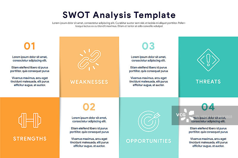 战略规划SWOT分析模板图片素材