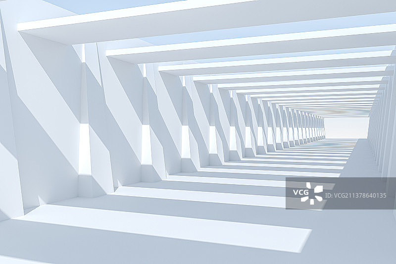 3D现代走廊设计图片素材