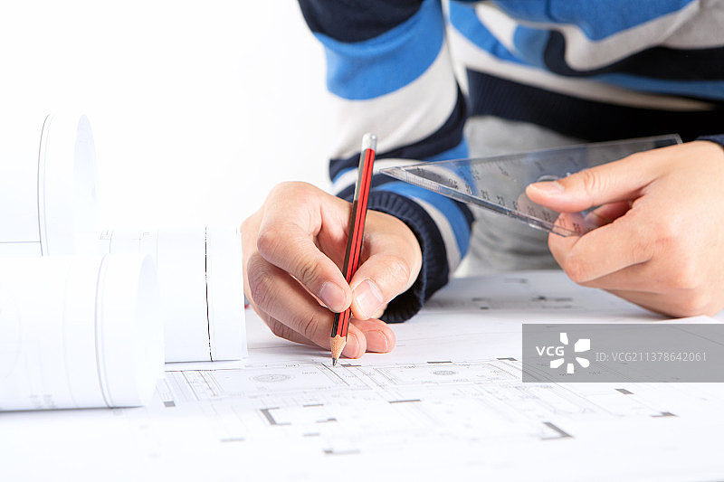 修改施工图纸图片素材