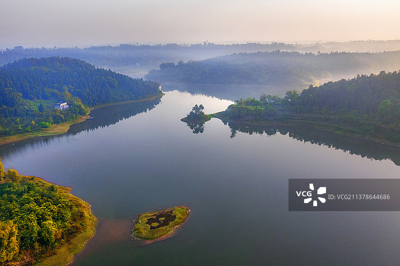 湖光山色图片素材